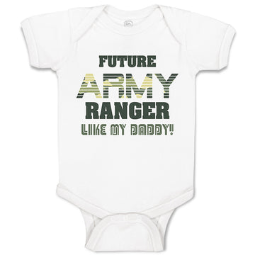 Baby Clothes Future Army Ranger like My Daddy Military Baby Bodysuits Cotton