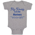 Baby Clothes My Daddy Is in The Marines "Hoorah" Baby Bodysuits Cotton