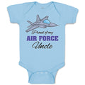 Baby Clothes Proud of My Air Force Uncle Baby Bodysuits Boy & Girl Cotton