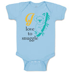 Baby Clothes I Love to Snuggle Koala Baby Bodysuits Boy & Girl Cotton