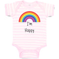 Baby Clothes I'M Happy Rainbow Funny Humor Baby Bodysuits Boy & Girl Cotton