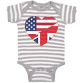 Baby Clothes American British Heart Flag Baby Bodysuits Boy & Girl Cotton