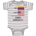 Baby Clothes 50% Colombian 50%American 100% Awesome Baby Bodysuits Cotton