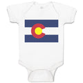 Baby Clothes Colorado Flag Map Baby Bodysuits Boy & Girl Newborn Clothes Cotton