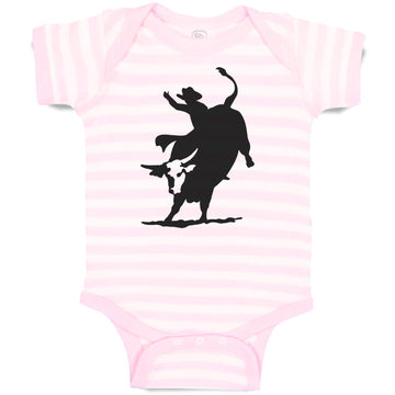 Baby Clothes Rodeo Cowboy Bull Riding Baby Bodysuits Boy & Girl Cotton