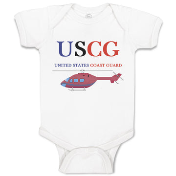 Baby Clothes Uscg United States Coast Guard Baby Bodysuits Boy & Girl Cotton