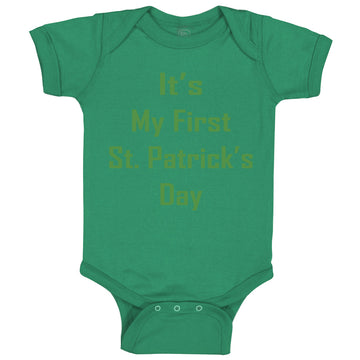 Baby Clothes It's My First St Patrick's Day St Patrick's Day Baby Bodysuits