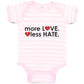 Baby Clothes More Love less Hates Rainbow Hearts Funny Humor Baby Bodysuits