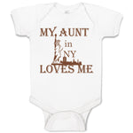 Baby Clothes My Aunt in Ny Loves Me Baby Bodysuits Boy & Girl Cotton