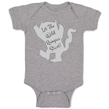 Baby Clothes Let The Wild Rumpus Start Funny Humor Style B Baby Bodysuits Cotton