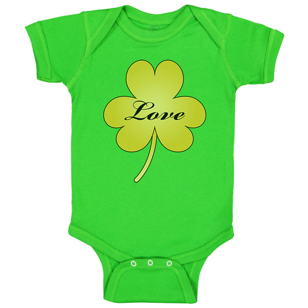 Baby Clothes Love Gold Shamrock St Patrick's Funny Humor Baby Bodysuits Cotton