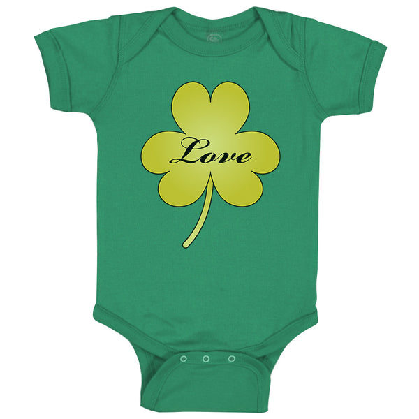 Baby Clothes Love Gold Shamrock St Patrick's Funny Humor Baby Bodysuits Cotton