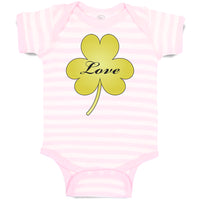 Baby Clothes Love Gold Shamrock St Patrick's Funny Humor Baby Bodysuits Cotton