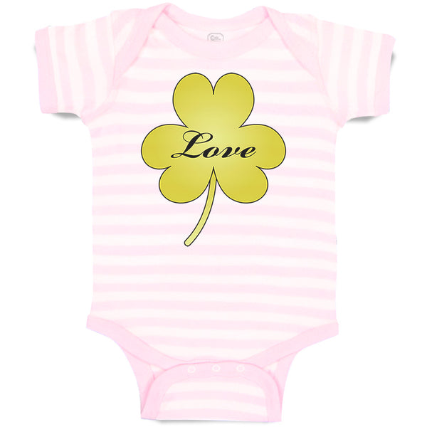 Baby Clothes Love Gold Shamrock St Patrick's Funny Humor Baby Bodysuits Cotton