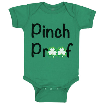 Baby Clothes Pinch Proof Shamrock St Patrick's Funny Humor Baby Bodysuits Cotton