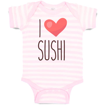 Baby Clothes I Love Sushi Baby Bodysuits Boy & Girl Newborn Clothes Cotton