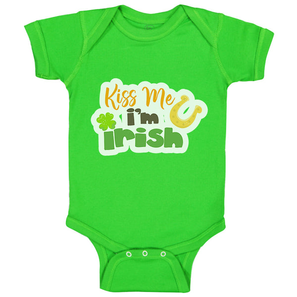 Baby Clothes Kiss Me I Am Irish St Patrick's Baby Bodysuits Boy & Girl Cotton