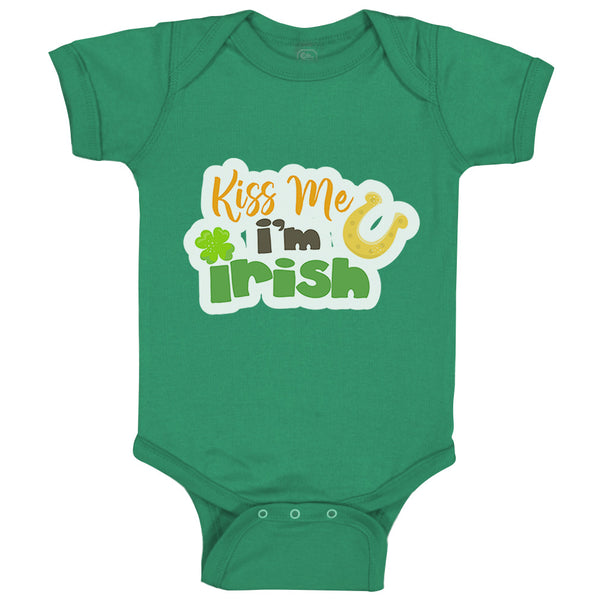 Baby Clothes Kiss Me I Am Irish St Patrick's Baby Bodysuits Boy & Girl Cotton