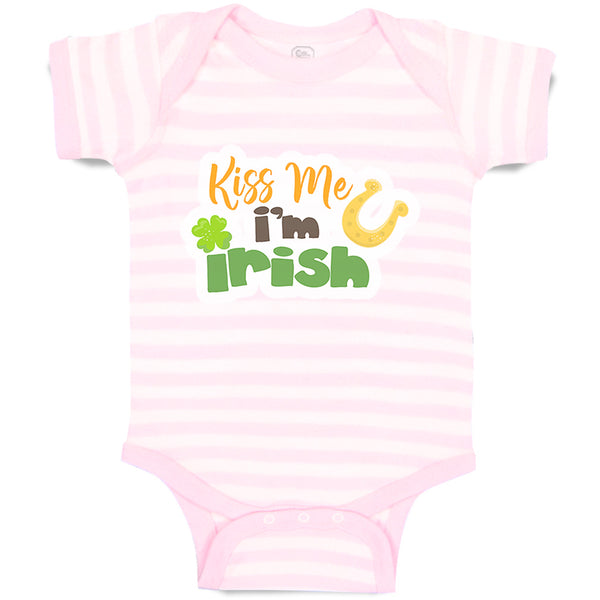 Baby Clothes Kiss Me I Am Irish St Patrick's Baby Bodysuits Boy & Girl Cotton