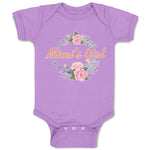 Baby Clothes Mimi's Girl with Wreath Flowers and Leaves Baby Bodysuits Cotton