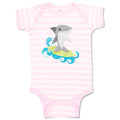 Baby Clothes Shark Surfing Animals Ocean Baby Bodysuits Boy & Girl Cotton