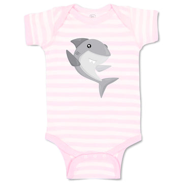 Baby Clothes Grey Shark Animals Ocean Baby Bodysuits Boy & Girl Cotton