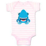 Baby Clothes Shark Face Animals Ocean Baby Bodysuits Boy & Girl Cotton