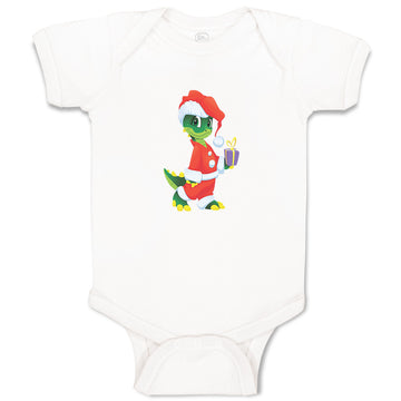 Baby Clothes Dinosaur in Santa Suite Holidays and Occasions Christmas Cotton