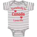 Baby Clothes Somebody in Canada Loves Me Baby Bodysuits Boy & Girl Cotton