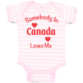 Baby Clothes Somebody in Canada Loves Me Baby Bodysuits Boy & Girl Cotton