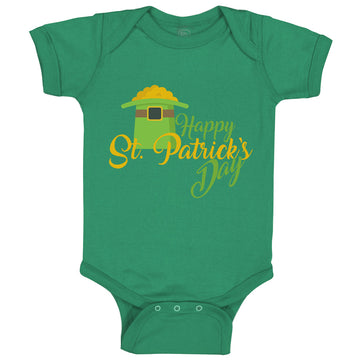 Baby Clothes Happy St Patrick's Day Shamrock Clover Irish Ireland Hat Gold