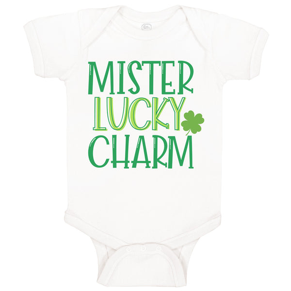 Baby Clothes Mister Lucky Charm St Patrick's Irish Ireland Shamrock Clover