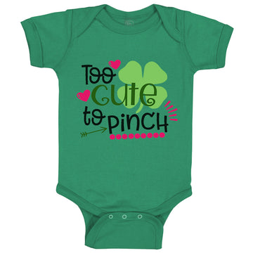 Baby Clothes Cute Pinch Patrick's Patty Clover Irish Ireland Shamrock Cotton