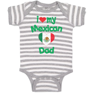 Baby Clothes I Love My Mexican Dad Baby Bodysuits Boy & Girl Cotton