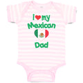 Baby Clothes I Love My Mexican Dad Baby Bodysuits Boy & Girl Cotton