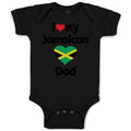 Baby Clothes I Love My Jamaican Dad Style A Baby Bodysuits Boy & Girl Cotton