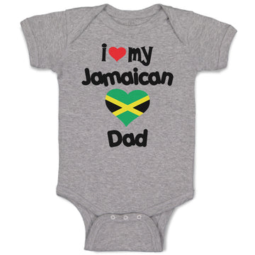 Baby Clothes I Love My Jamaican Dad Style A Baby Bodysuits Boy & Girl Cotton