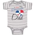 Baby Clothes I Love My Dominican Dad Baby Bodysuits Boy & Girl Cotton