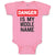 Baby Clothes Danger Is My Middle Name Funny Humor Style A Baby Bodysuits Cotton