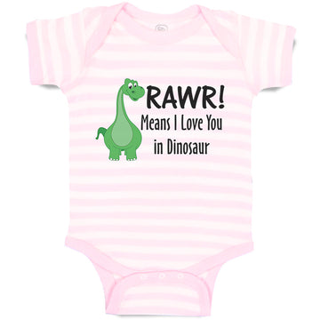 Baby Clothes Rawr! Means I Love You in Dinosaur Dino Baby Bodysuits Cotton