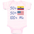 Baby Clothes 50%Ecuador + 50% American = 100% Me Baby Bodysuits Cotton