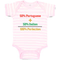 Baby Clothes 50% Portuguese 50% Italian = 100% Perfection Baby Bodysuits Cotton