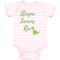 Baby Clothes Sleepa Saurus Rex Dino Dinosaurus Sleeping Baby Bodysuits Cotton