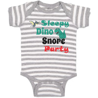 Baby Clothes Sleepy Dino Snore Party Dinosaurs Sleeping Baby Bodysuits Cotton