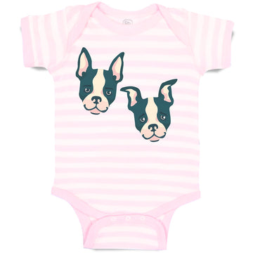 Baby Clothes Cute Dog Buddies Heads and Faces Baby Bodysuits Boy & Girl Cotton