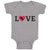 Baby Clothes Love Heart Symbol Inside Horse Baby Bodysuits Boy & Girl Cotton