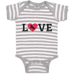 Baby Clothes Love Heart Symbol Inside Horse Baby Bodysuits Boy & Girl Cotton