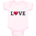 Baby Clothes Love Heart Symbol Inside Horse Baby Bodysuits Boy & Girl Cotton