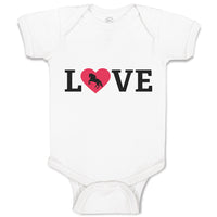 Baby Clothes Love Heart Symbol Inside Horse Baby Bodysuits Boy & Girl Cotton