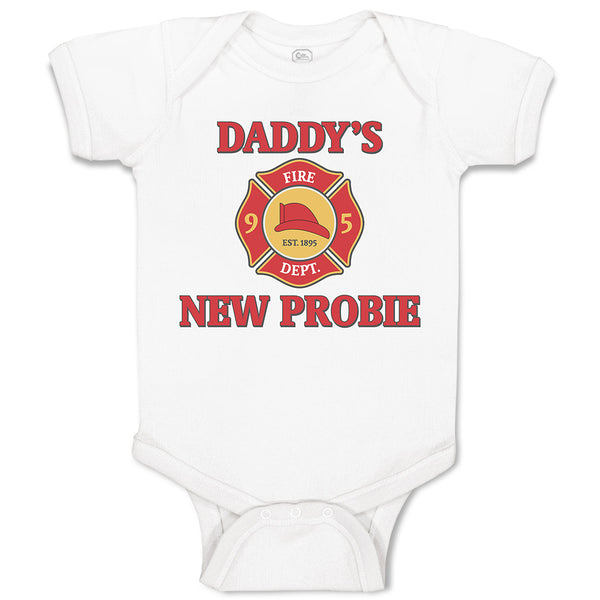 Baby Clothes Daddy's New Probe with Badge Baby Bodysuits Boy & Girl Cotton
